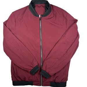Sandbank Mens Burgundy Ltweight Bomber Jacket Full Zip 3XL Maroon Utility Pocket